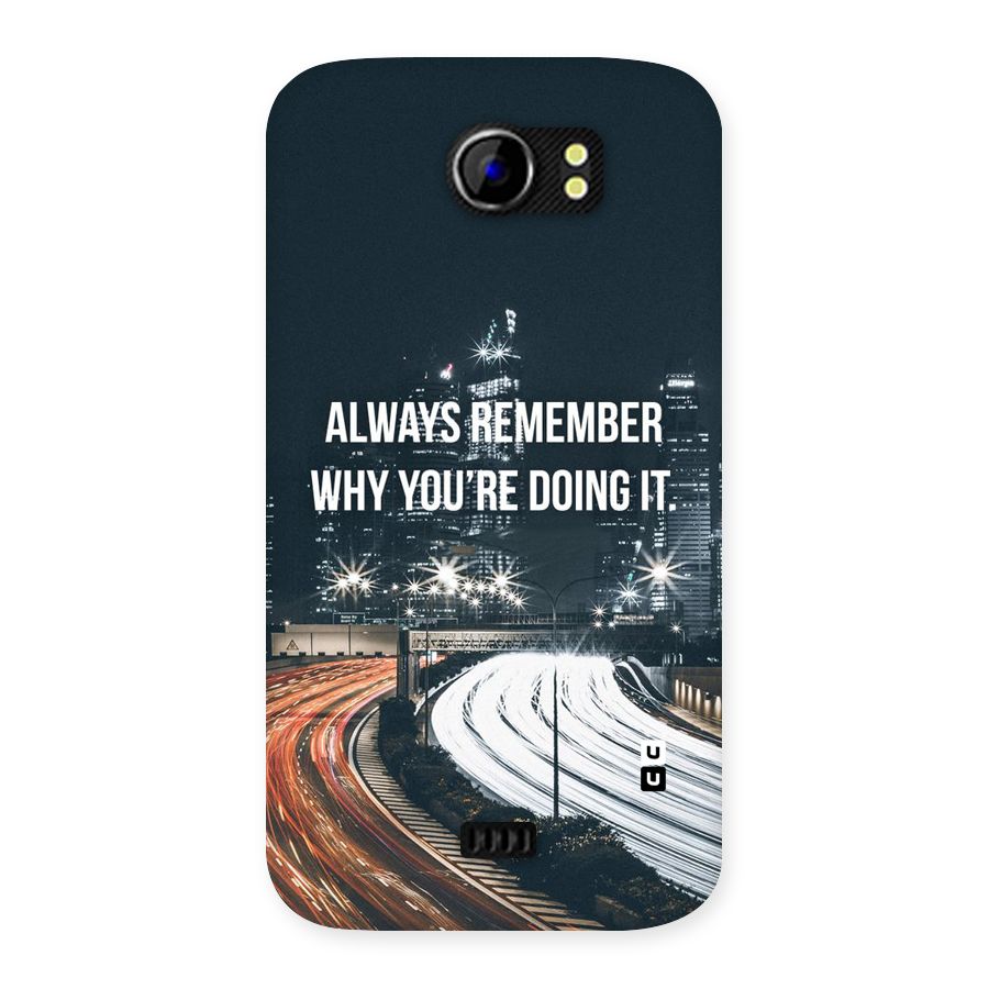 Always Remember Back Case for Micromax Canvas 2 A110