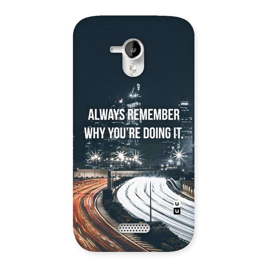 Always Remember Back Case for Micromax Canvas HD A116