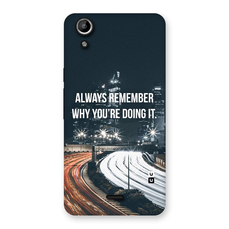 Always Remember Back Case for Micromax Canvas Selfie Lens Q345