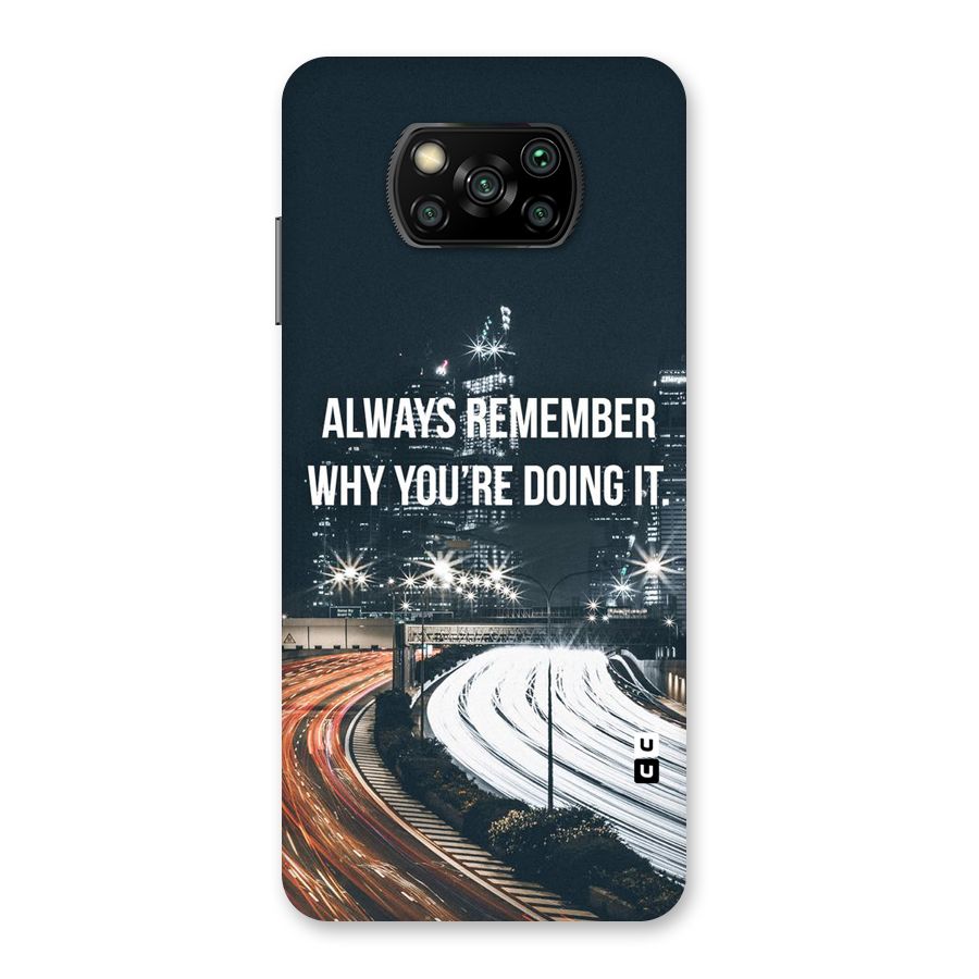 Always Remember Back Case for Poco X3