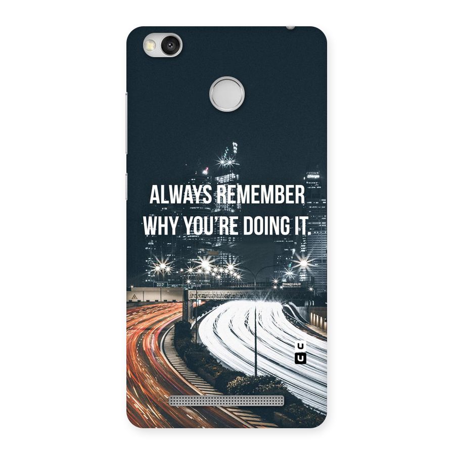 Always Remember Back Case for Redmi 3S Prime