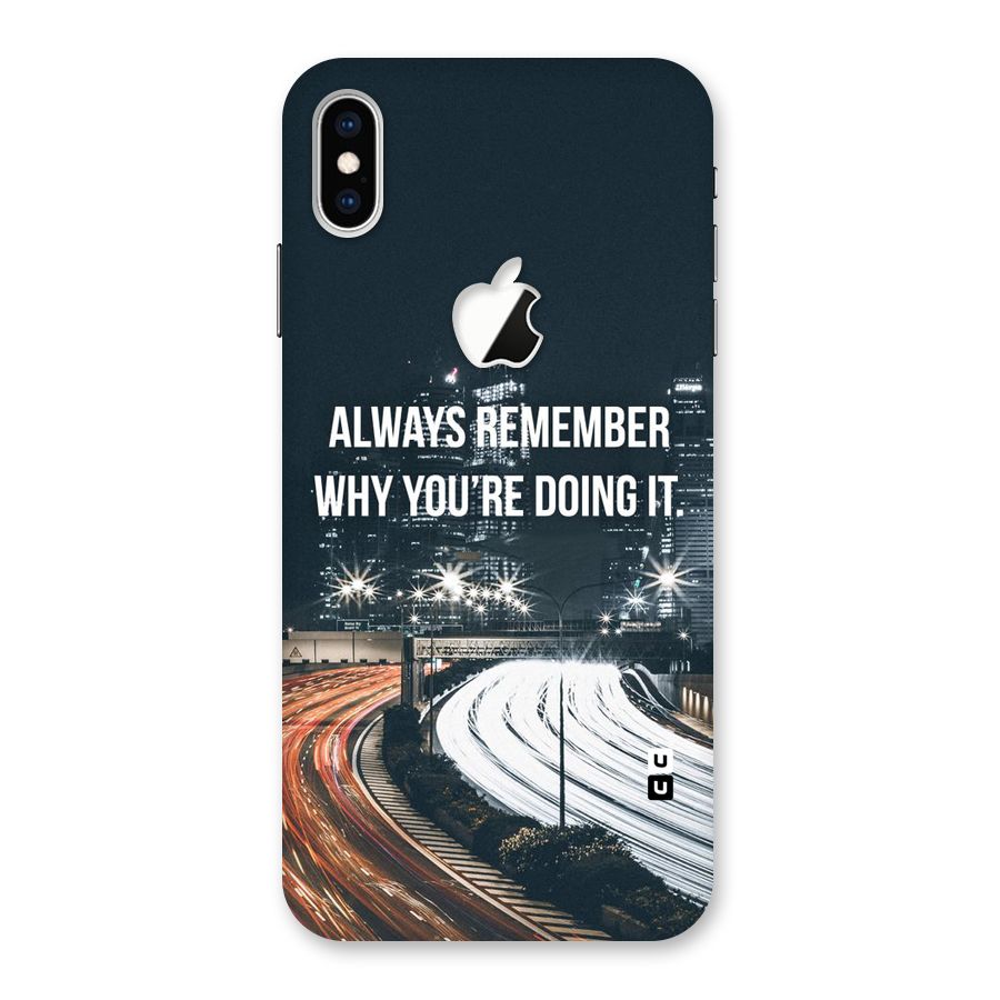 Always Remember Back Case for iPhone XS Max Apple Cut