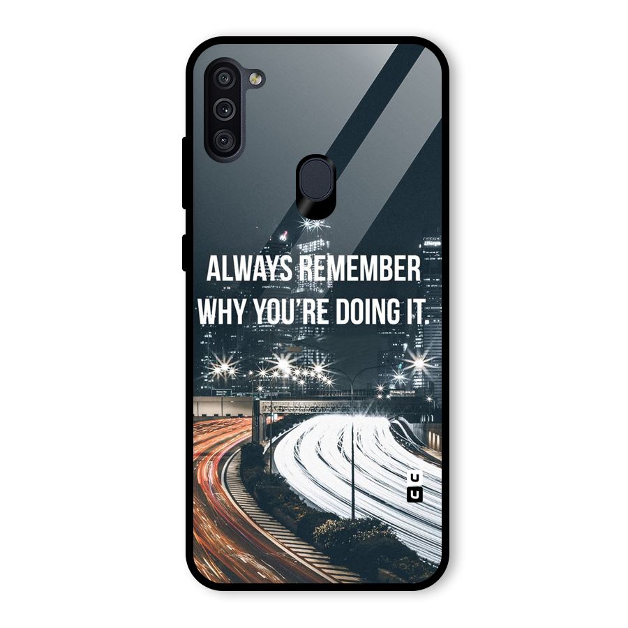 Always Remember Glass Back Case for Galaxy M11