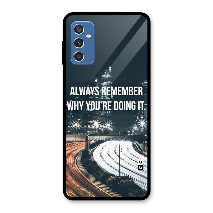 Always Remember Glass Back Case for Galaxy M52 5G