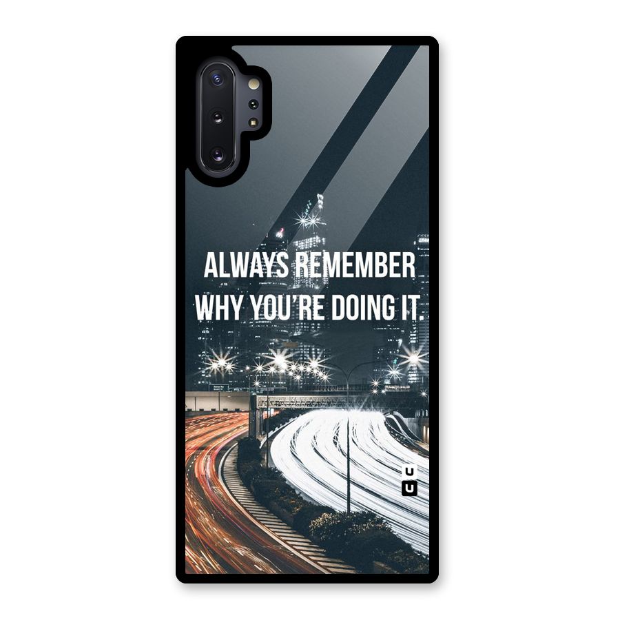 Always Remember Glass Back Case for Galaxy Note 10 Plus