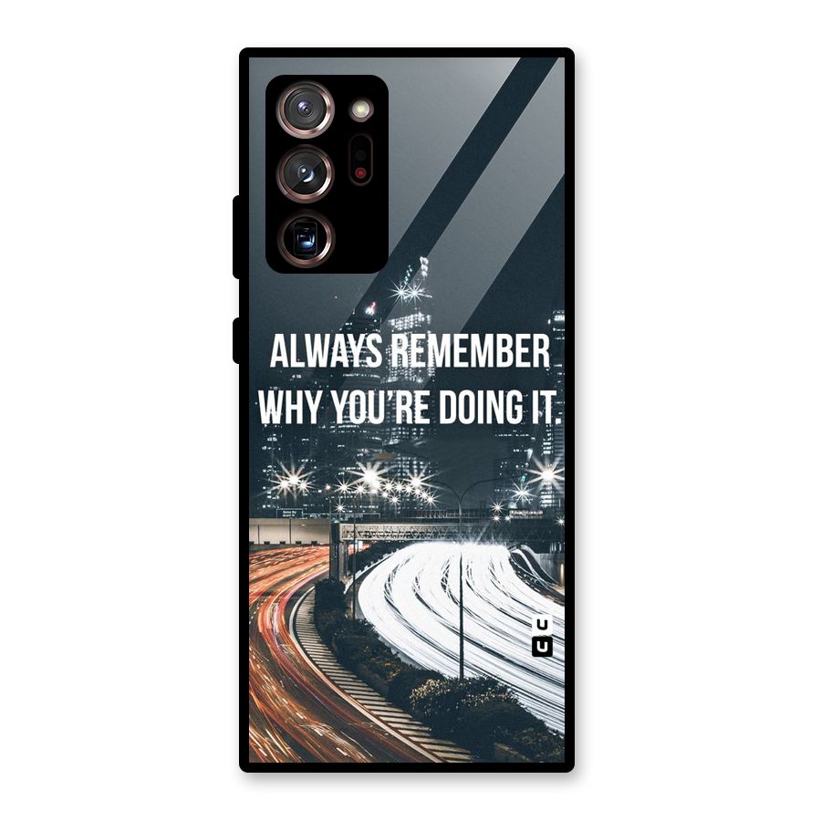 Always Remember Glass Back Case for Galaxy Note 20 Ultra