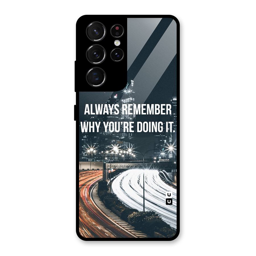 Always Remember Glass Back Case for Galaxy S21 Ultra 5G