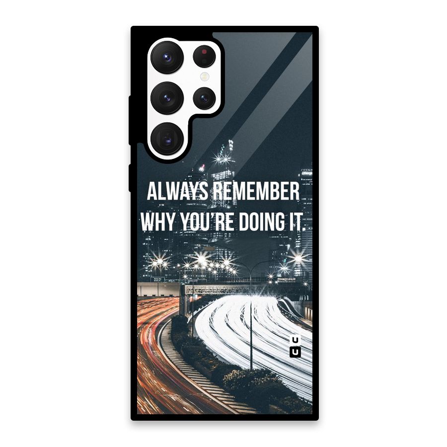 Always Remember Glass Back Case for Galaxy S22 Ultra 5G