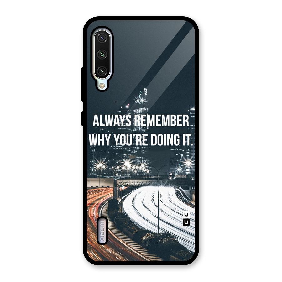 Always Remember Glass Back Case for Mi A3