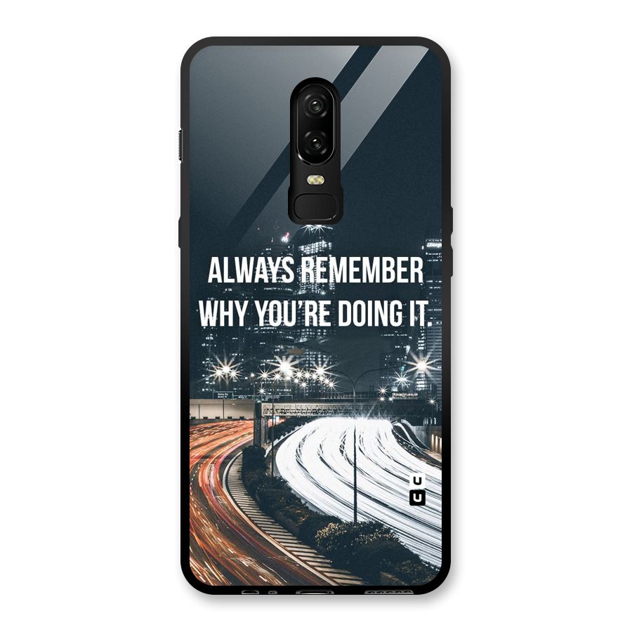 Always Remember Glass Back Case for OnePlus 6