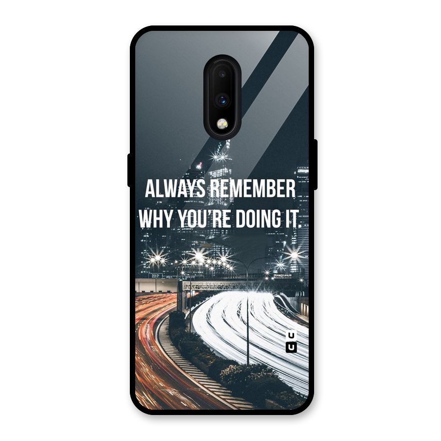 Always Remember Glass Back Case for OnePlus 7