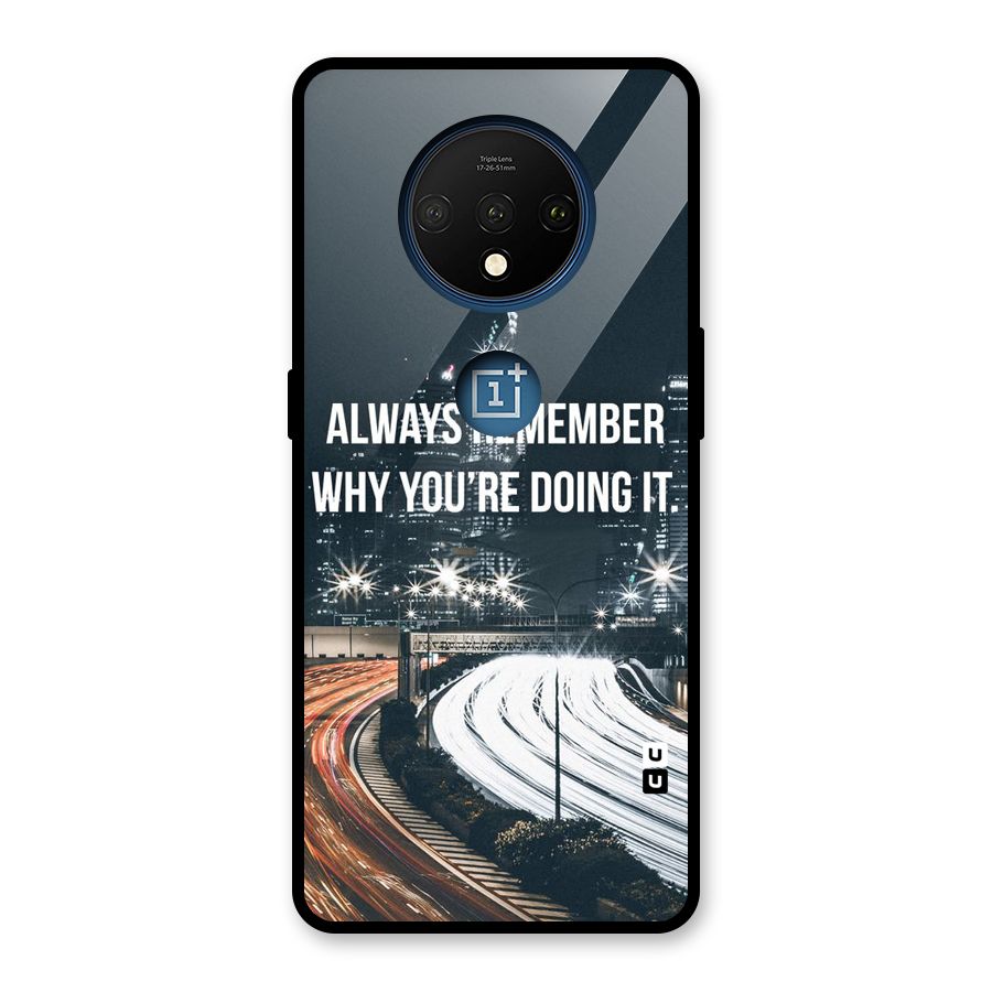 Always Remember Glass Back Case for OnePlus 7T