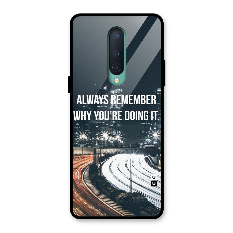 Always Remember Glass Back Case for OnePlus 8