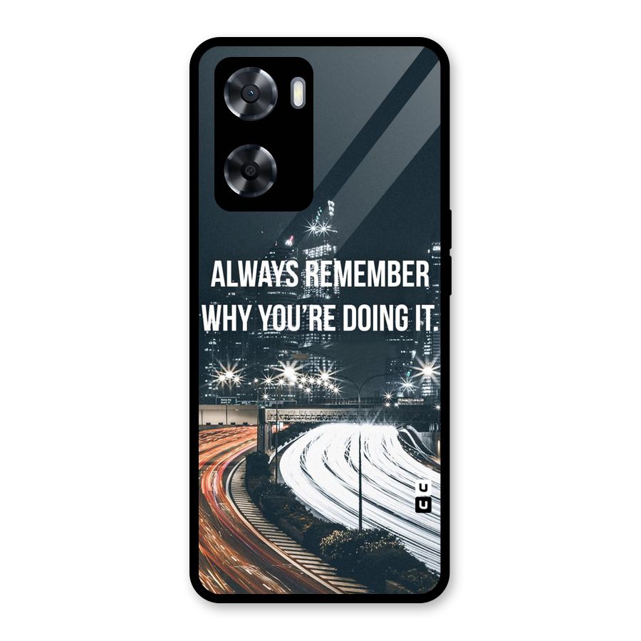 Always Remember Glass Back Case for Oppo A57 2022