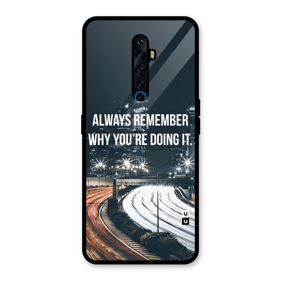 Always Remember Glass Back Case for Oppo Reno2 Z