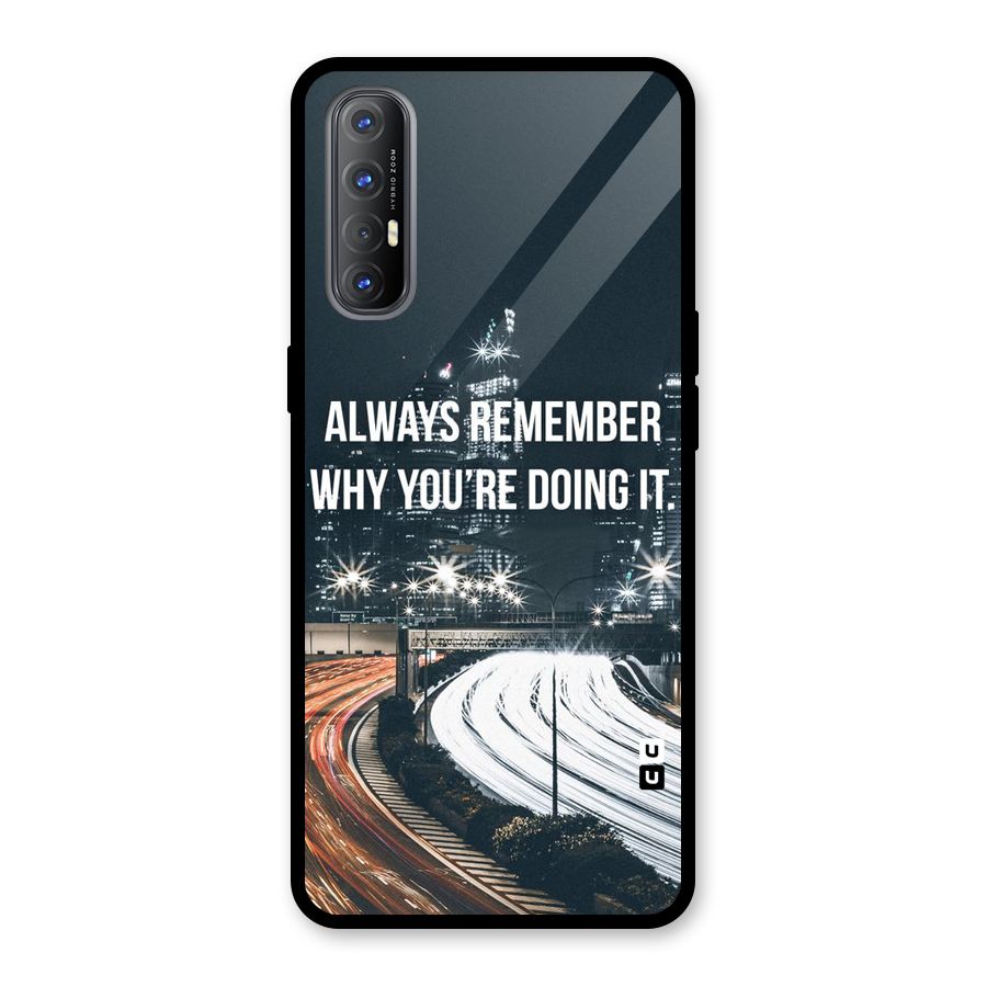 Always Remember Glass Back Case for Oppo Reno3 Pro