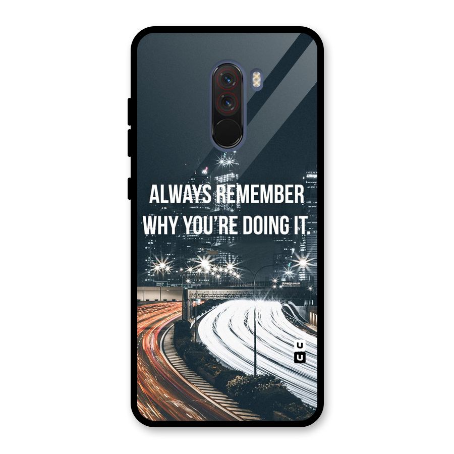 Always Remember Glass Back Case for Poco F1