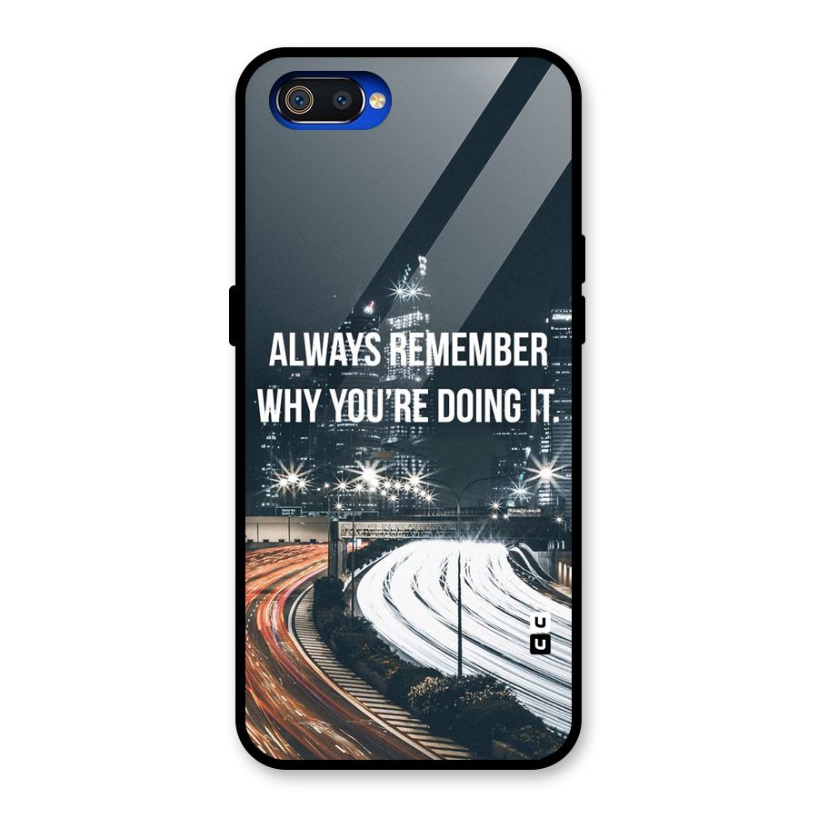 Always Remember Glass Back Case for Realme C2