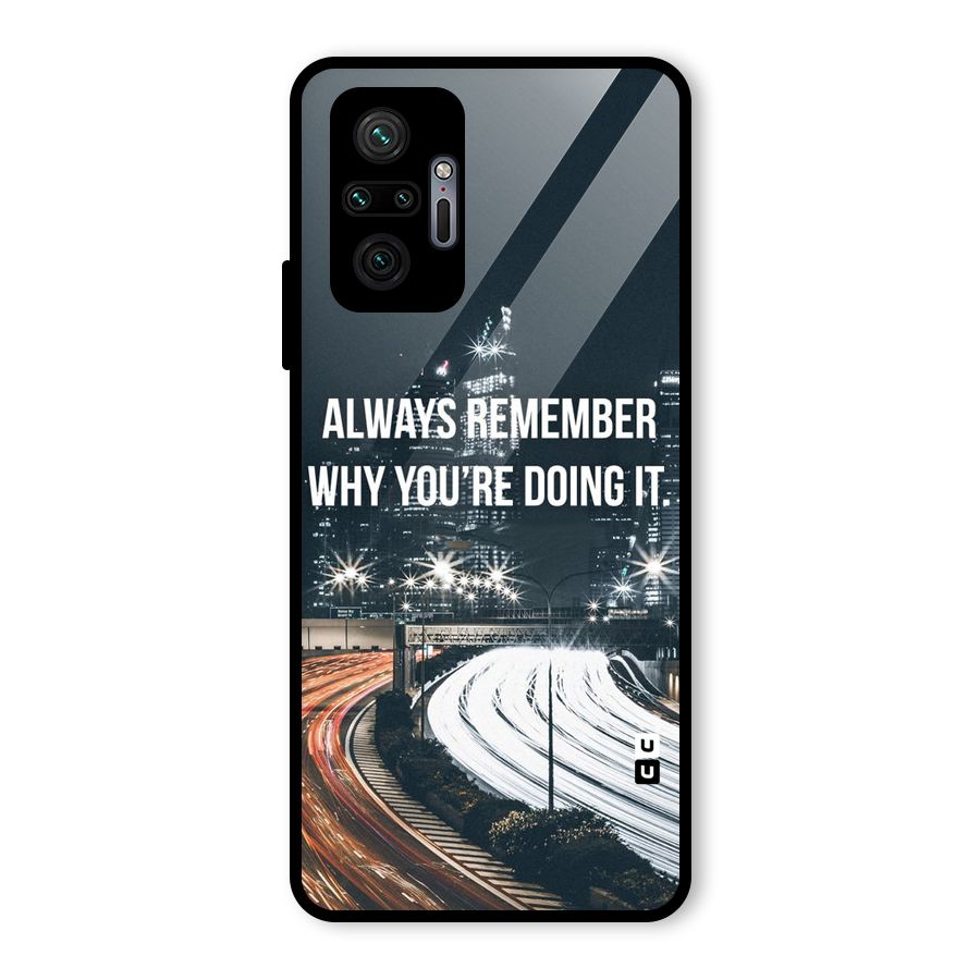 Always Remember Glass Back Case for Redmi Note 10 Pro Max