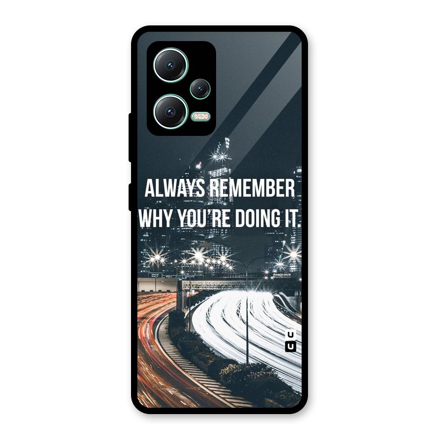 Always Remember Glass Back Case for Redmi Note 12 5G