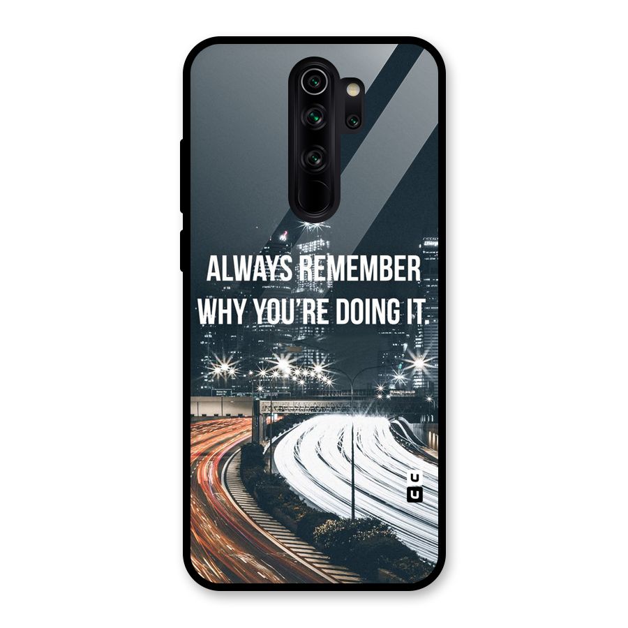 Always Remember Glass Back Case for Redmi Note 8 Pro