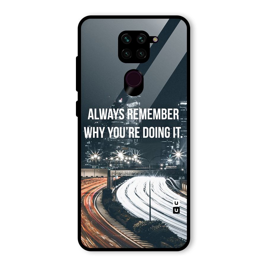 Always Remember Glass Back Case for Redmi Note 9