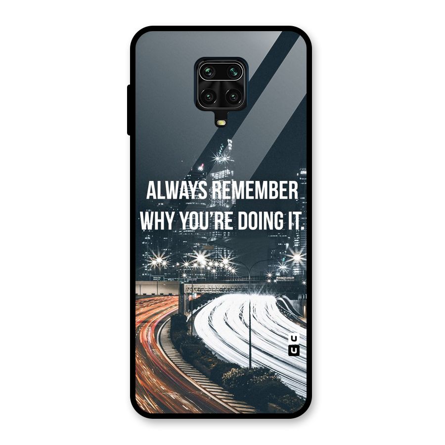 Always Remember Glass Back Case for Redmi Note 9 Pro Max