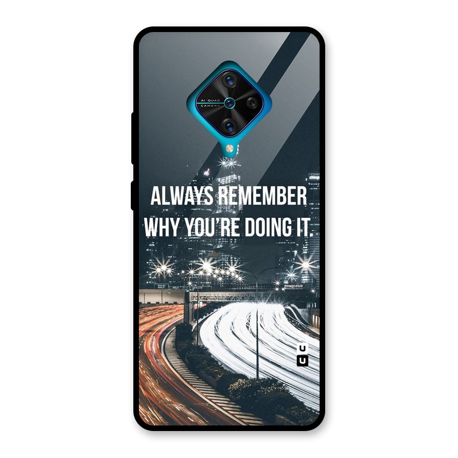 Always Remember Glass Back Case for Vivo S1 Pro