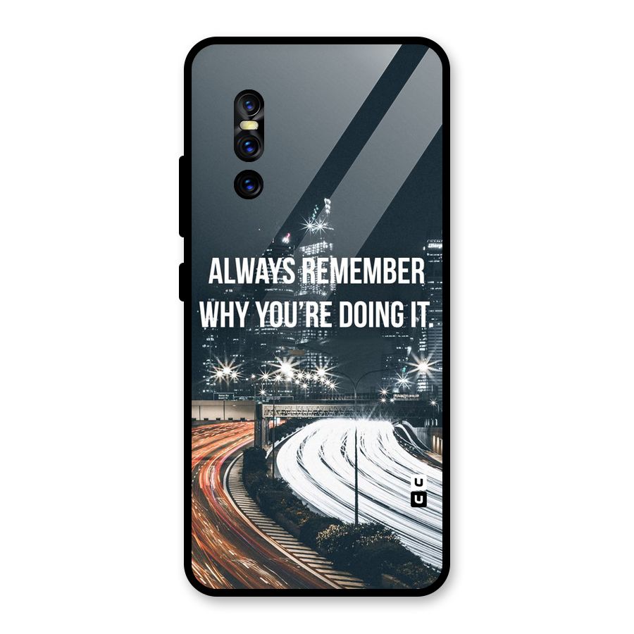 Always Remember Glass Back Case for Vivo V15 Pro
