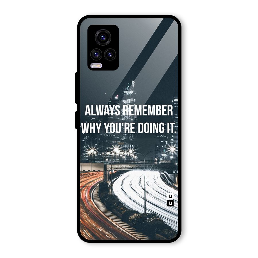 Always Remember Glass Back Case for Vivo V20