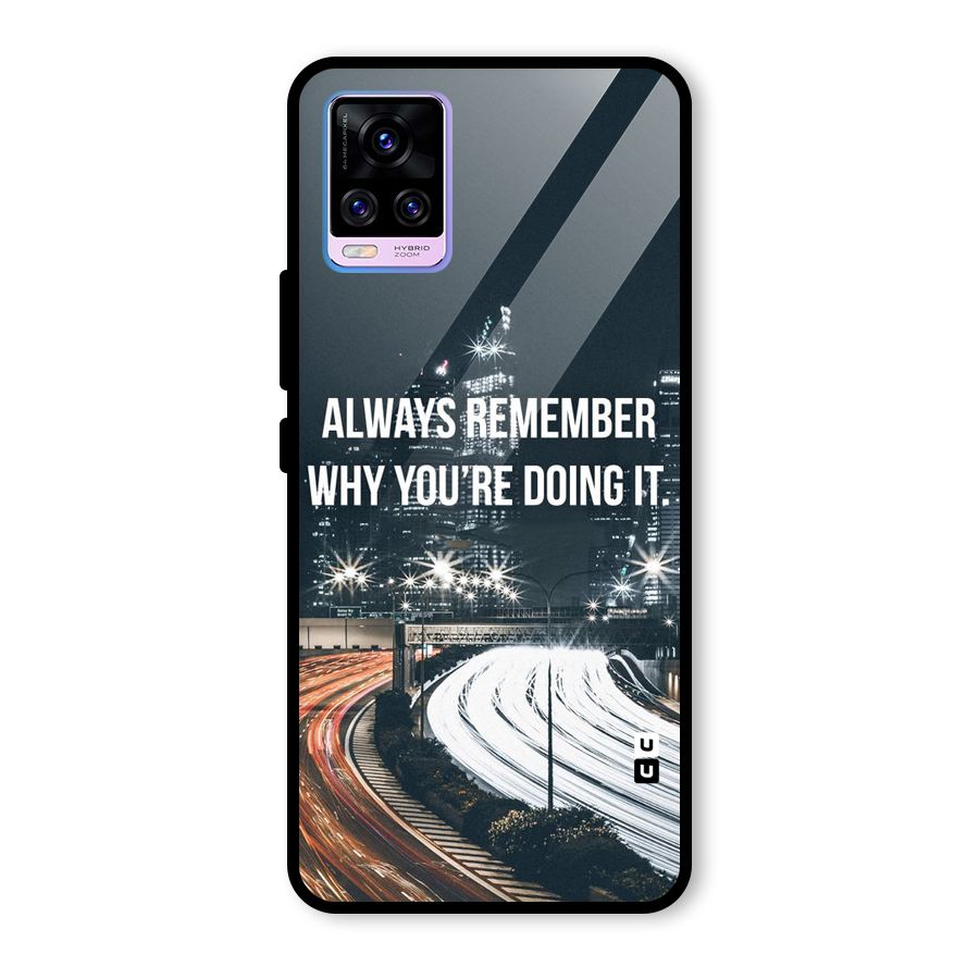 Always Remember Glass Back Case for Vivo V20 Pro