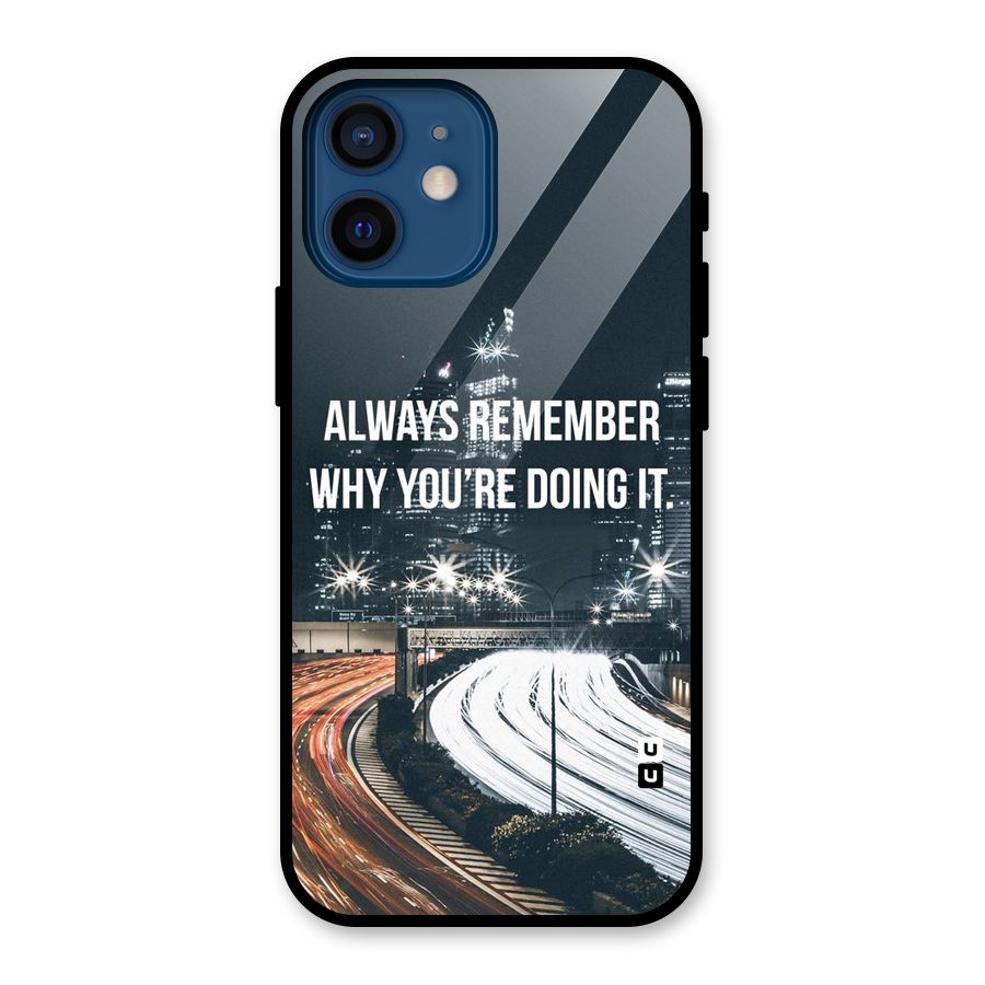 Always Remember Glass Back Case for iPhone 12 Mini
