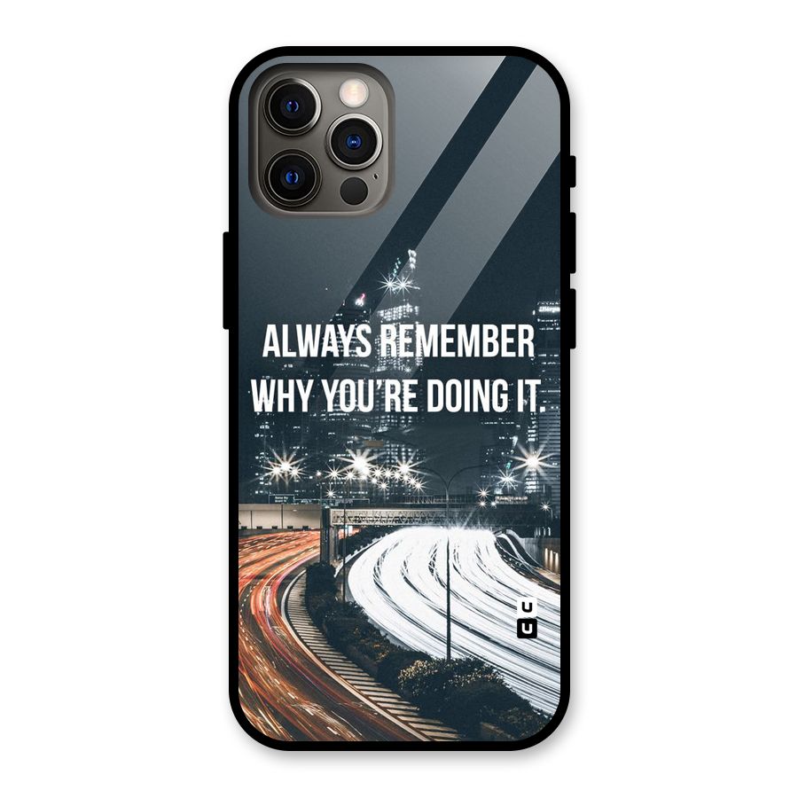 Always Remember Glass Back Case for iPhone 12 Pro