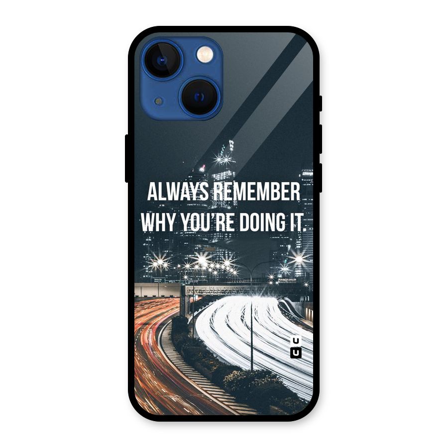 Always Remember Glass Back Case for iPhone 13 Mini