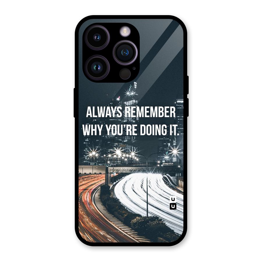 Always Remember Glass Back Case for iPhone 14 Pro