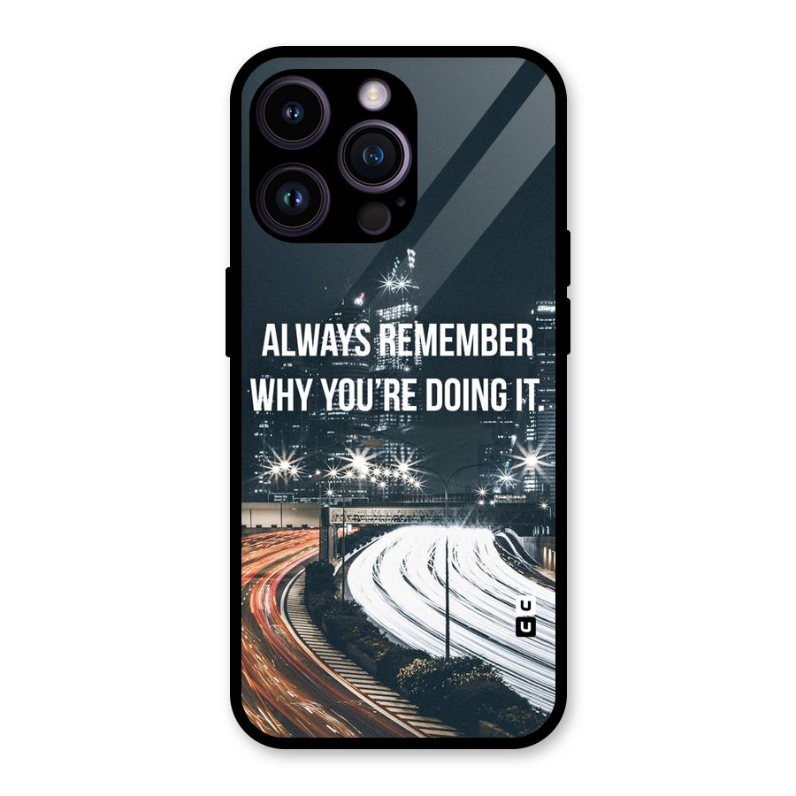 Always Remember Glass Back Case for iPhone 14 Pro Max