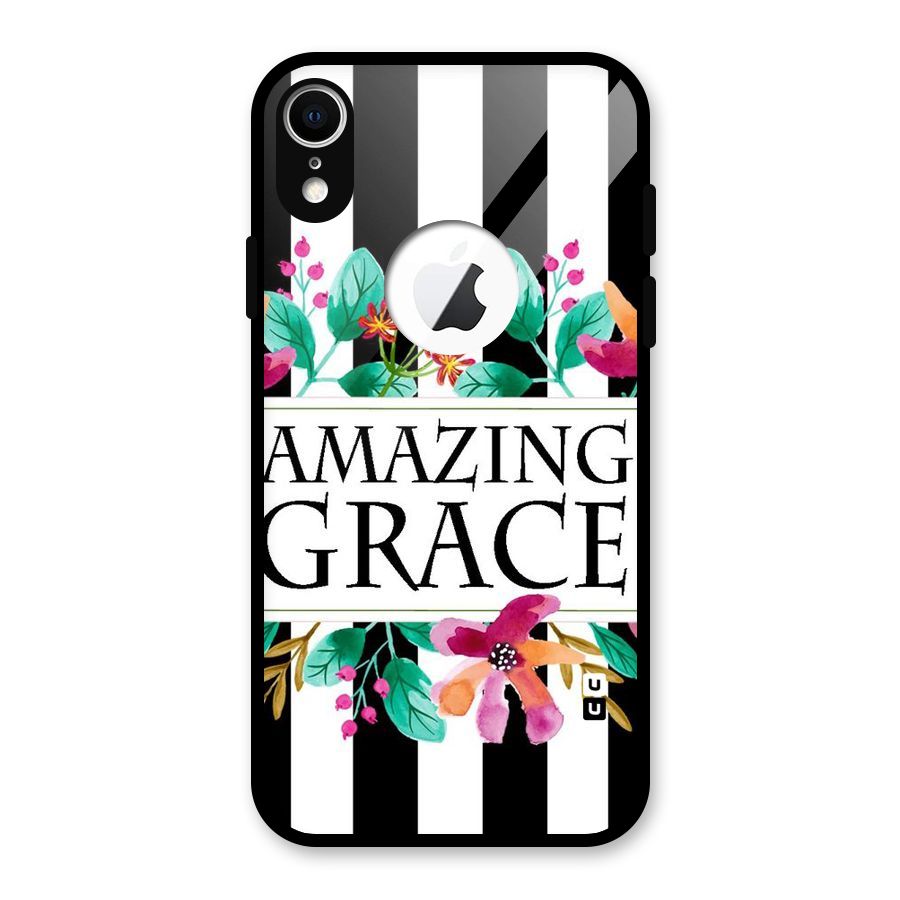 Amazing Grace Glass Back Case for iPhone XR Logo Cut
