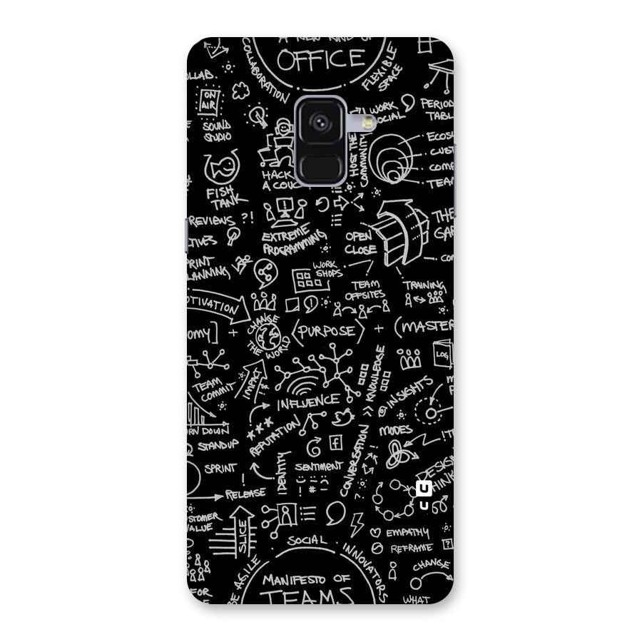 Anatomy Pattern Back Case for Galaxy A8 Plus
