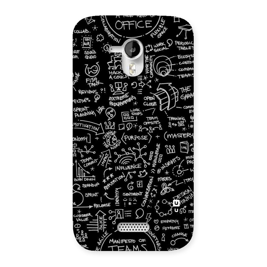 Anatomy Pattern Back Case for Micromax Canvas HD A116