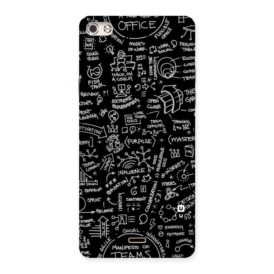 Anatomy Pattern Back Case for Micromax Canvas Silver 5