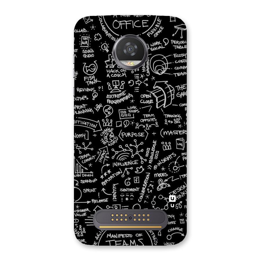 Anatomy Pattern Back Case for Moto Z2 Play
