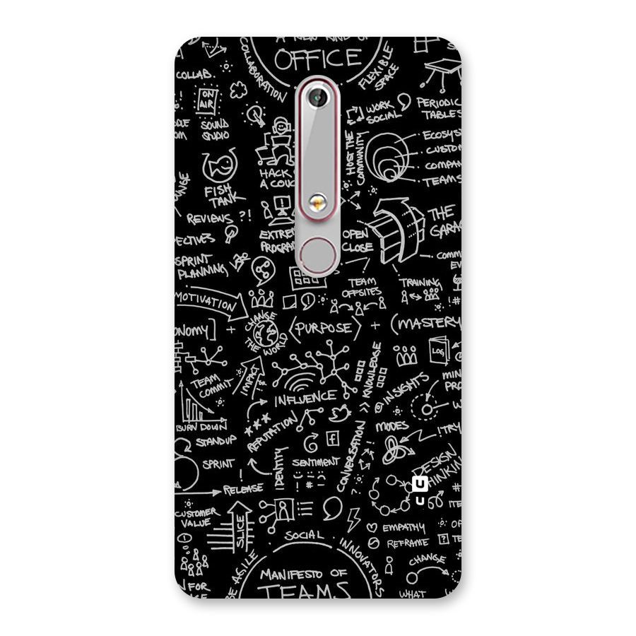 Anatomy Pattern Back Case for Nokia 6.1