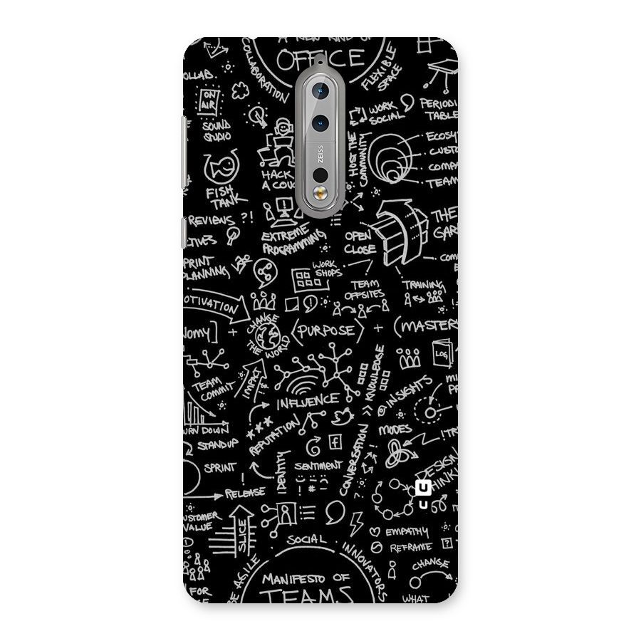 Anatomy Pattern Back Case for Nokia 8