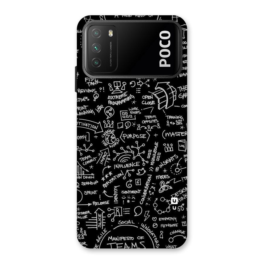 Anatomy Pattern Back Case for Poco M3