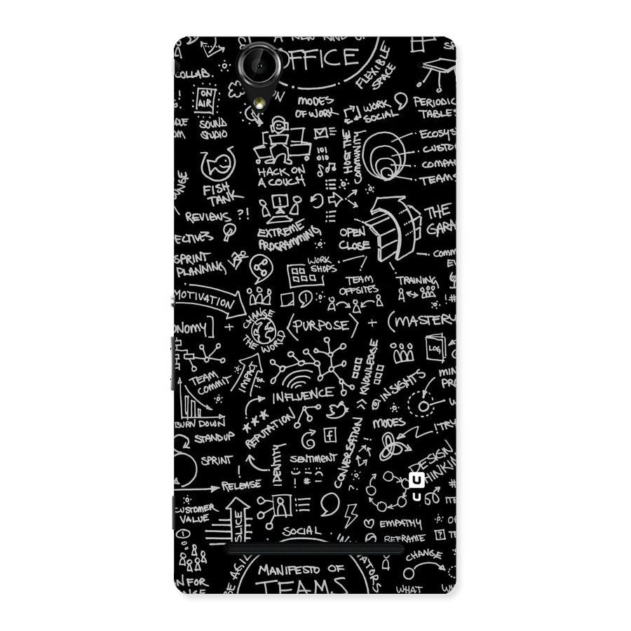 Anatomy Pattern Back Case for Sony Xperia T2