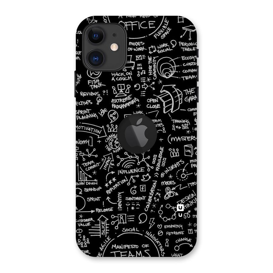 Anatomy Pattern Back Case for iPhone 11 Logo Cut