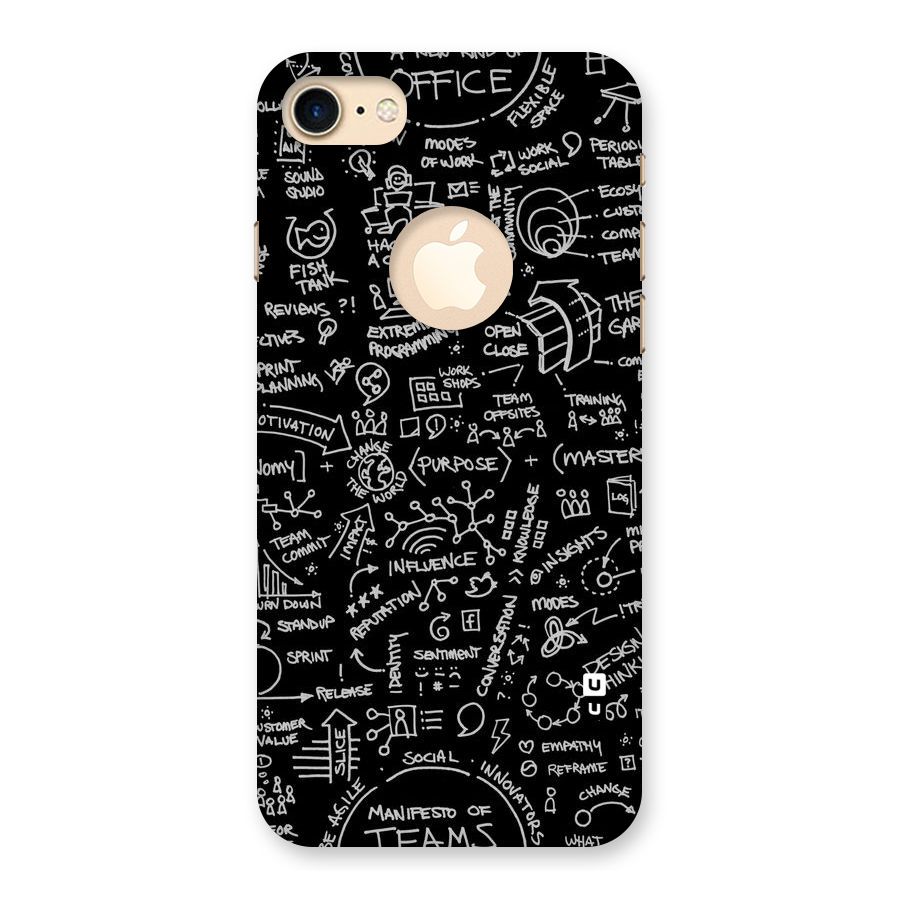 Anatomy Pattern Back Case for iPhone 7 Logo Cut