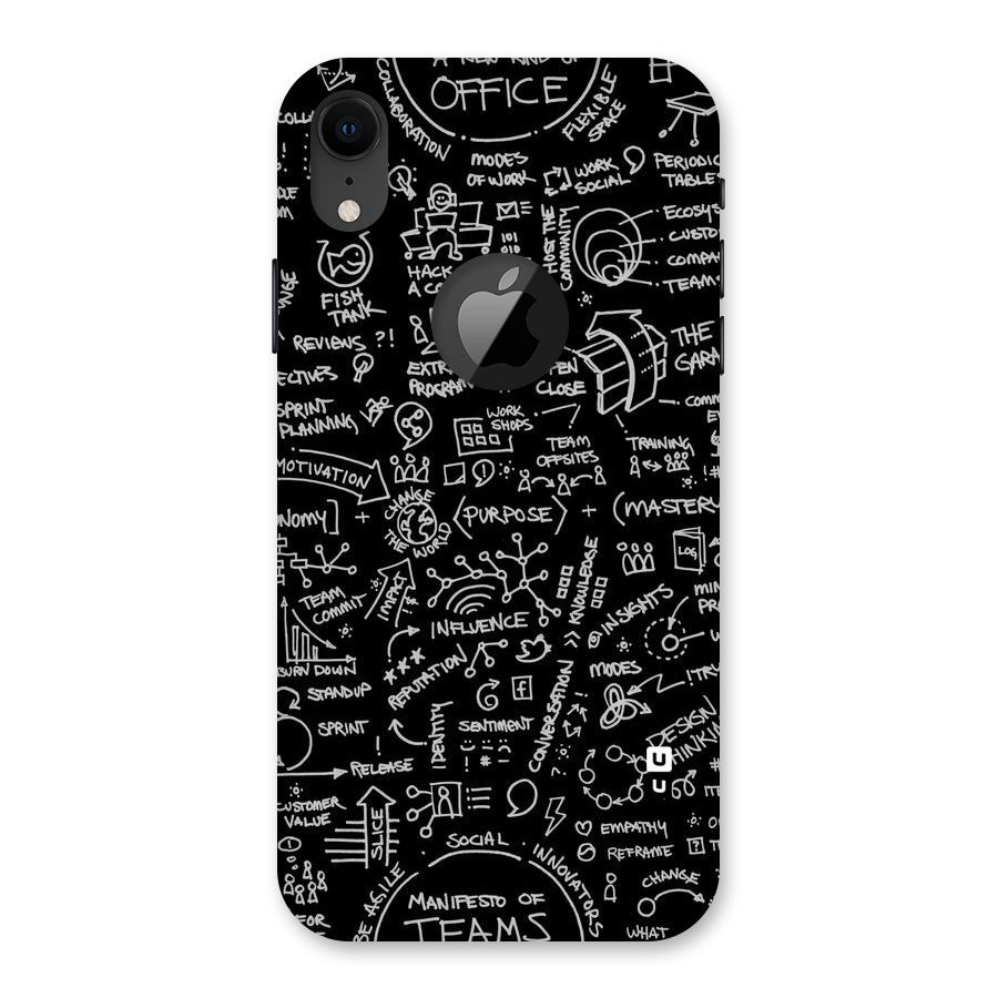 Anatomy Pattern Back Case for iPhone XR Logo Cut