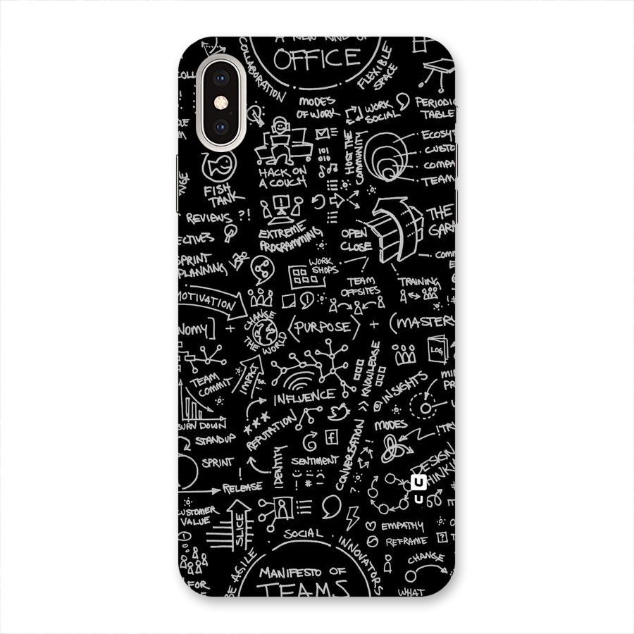Anatomy Pattern Back Case for iPhone XS Max