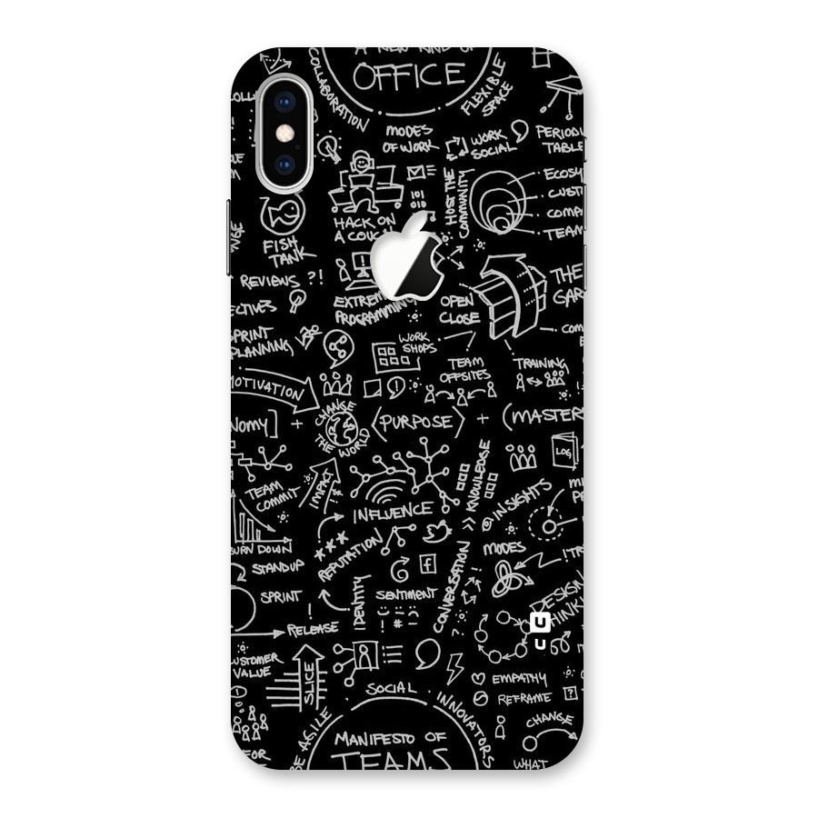 Anatomy Pattern Back Case for iPhone XS Max Apple Cut